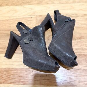 Henry Beguelin Platform Open-Toe Sling-Back Heels